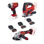 Einhell Te-ci 18/1 Vidalama Tc-js 18 Li Dekupaj Axxio 125 Mm Avuç Taşlama 2x2.5-4.0 Akülü Usta Seti