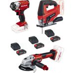 Einhell Te-ci 18/1 Vidalama Tc-js 18 Li Dekupaj Axxio 125 Mm Avuç Taşlama 3x2.5 Ah Akülü Usta Seti