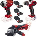 Einhell Te-ci 18/1 Vidalama Te-cd 18 Li E Matkap Te-ag 18/115 Avuç Taşlama 3x2.5 Ah Akülü Usta Seti