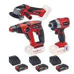 Einhell TE-HD 18-12 Matkap TC-AG 18-115 Avuç Taşlama TE-CI 18 BL Torklu Vidalama 3x2.5ah Akülü Set