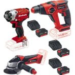 Einhell Te-Hd 18/12 Matkap Te-Ag 18/115 Avuç Taşlama Te-Ci 18/1 Vidalama 3X4.0AH Starter Kit Akülü Set