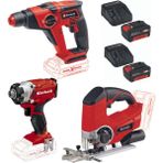 Einhell Te-Hd 18/12 Vidalama Matkap Te-Js 18 Dekupaj Testere Te-Cı 18/1 Vidalama 2X4.0AH Starter Kit Akülü Set