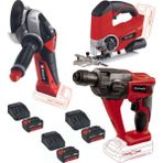 Einhell Te-Js 18 Dekupaj Te-Hd 18 Li Matkap Te-Ag 18/115 Avuç Taşlama 3X4.0AH Akülü Set