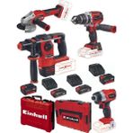 Einhell Tp-Cd 18/60 Li-I Bl Matkap Te-Cı 18 Bl Vidalama Herocco 18V Kırıcı Axxio 18/115 Q Avuç Taşlama 2X4.0+2X2.5AH Kömürsüz Profesyonel Akülü Set