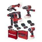 Einhell Tp-Cd 18/60 Li-İ Bl Matkap Te-Cı Bl Herocco 18 Axxio 18/115 Q Taşlama 2X4.0+2X2.5 Akülü Set