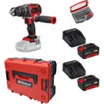 Einhell Tp-Cd 18/60 Li-I Bl Solo Darbeli Akülü Vidalama + 2 x 4 Ah Akü ve 32 Parça Bits Uç Seti (Çantalı)