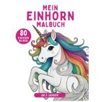 Einhorn Malbuch XXL 80 Bilder: Für Kinder ab 4 Jahren I Einhorn Geschenk für Mädchen und Jungen