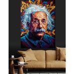 Einstein Renkli Pop Art Dekoratif Kanvas - Mdf Ahşap Tablo