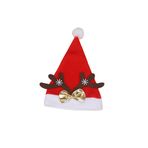 EIOLWJIEO Noel şapkaları çocuk kostümü Noel Baba şapkaları peluş direk şeklinde Ren geyiği şapkaları festival yaylı şapka, tip 1