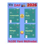 Eis Yayınları 2026 Daf 10.Sınıf Mat-Fizik-Kimya-Biyoloji Ders Anlatım Föyü(Konu Anlatım)+Kalem