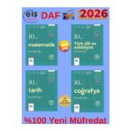 Eis Yayınları 2026 Daf 10.Sınıf Matematik-T.Dili Edb-Tarih-Coğrafya Ders Anlatım Föyü+Kalem