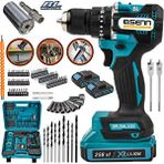Eisenn 2400 Darbeli XR Yüksek Tork Brushless Kömürsüz Motor Güçlendirilmiş Çift Akülü Vidalama Matkap
