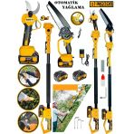 Eisenn German 3 Lü Budama Set Yellow Yağ Pompalı Zincirli Testere + Şarjlı Bağ Makası +Teleskopik Uzatma