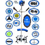 Eisenn German Forstpro-15 F830 Yan Tip Tırpan + Akrobat Çapalama + Toprak Eşeleme 15 Parça Full Set - Renk