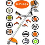Eisenn German Maxtrex-12 F991 Yan Tipi Benzinli Ot Çalı Çim Biçme Tırpanı+ 12 Parça Full Arazi Seti - renk
