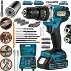 Eisenn Germany 013 Hero 258 Vf Kömürsüz Motor Metal Mandren 2 Akülü Darbeli 90 Parça Matkap