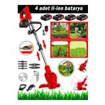 Eisenn Germany 4 Akülü 4200 Vf 25 Ah Çim Çalı Çayır Ot Biçme Tırpanı Teleskopik Uzatmalı