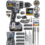 Eisenn Germany Grey 24 V4 Ah Orginal 13 mm Metal Mandren Brushless Motor Akülü Darbeli Matkap