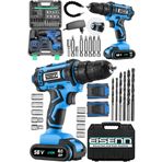 Eisenn Germany Technology Dream Blue 58 V 8 Ah Celik Motor Samsung Cift Akulu Vidalama Matkap Set