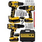 Eisenn Germany Technology S - Matıc 58 V 6 Ah Bakır Şanzıman Çit Akülü Prof Vidalama Matkap Yardımcı Setli