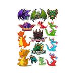 Ejderha Dragon Sticker Set-8 13 Parça Telefon, Tablet, Defter, Laptop Sticker