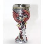 Ejderha ve Kılıç Temalı 3D Kabartmalı Çelik Kadeh Bardak Midastech - Renkli - 0 - 200 ml