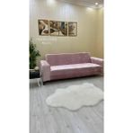 Ejmel Kadife Lastikli Koltuk Örtüsü Kanepe Kılıfı Çekyat Örtüsü Esnek - 230 x 180 cm - Pudra