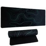 EJOEXQU Büyük Fare Altlığı, Dikişli Kenarlı Büyük Oyun Mouse'u, Su Geçirmez Kaymaz Kauçuk Taban, Bilgisayar Mouse Pad XL, Ofis ve Ev için Dizüstü Bilgisayar Büyük Fare Altlığı, Siyah-04 (35,4 x 15,7 inç)