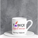 Ejoya 90676 Kişiye Özel Türkçe Öğretmeni Türk Kahvesi Fincanı