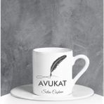 Ejoya 90707 Kişiye Özel Avukat Türk Kahvesi Fincanı
