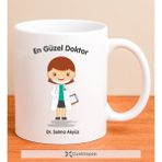 Ejoya Kişiye Özel En Güzel Doktor Kupa Bardak 79926 - Turkuaz