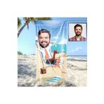 EJOYA Kişiye Özel Karikatür Fotoğraflı Varmı Tatil Gibisi Plaj Ve Spor Havlusu 115044