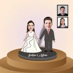 Ejoya Kişiye Özel Karikatür Gelin ve Damat Biblo 91309