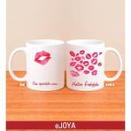 Ejoya Kişiye Özel Öpücüklü Kupa Bardak 80032 - Pembe