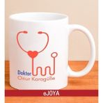 Ejoya Kişiye Özel Steteskop Kupa Bardak 79992 - Kırmızı