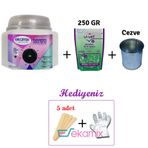 Ekamix Sir Ağda Makinesi+ Vivet Granül Azulen Ağda 250gr + Cezve