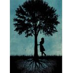 Ekart Ağaç Ve Kadın Hediyelik Ahşap Tablo 25 cm x 35 cm