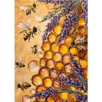 Ekart Bal Peteği Ve Arılar Hediyelik Ahşap Tablo 35 cm x 50 cm