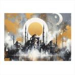 Ekart Cami Temalı Hediyelik Ahşap Tablo 35 cm x 50 cm