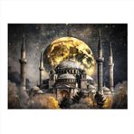 Ekart Cami Ve Dolunay Hediyelik Mdf Tablo 35 cm x 50 cm