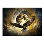 Ekart Dolunay Ve Uçan Kartal Mdf Tablo 50 cm x 70 cm