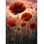 Ekart Gelincik Çiçekleri Hediyelik Ahşap Tablo 35 cm x 50 cm