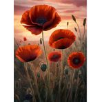 Ekart Gelincik Çiçekleri Hediyelik Ahşap Tablo 50 cm x 70 cm