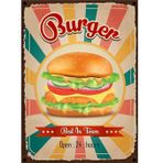 Ekart Hamburger Temalı Hediyelik Ahşap Tablo 35 cm x 50 cm
