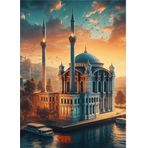Ekart İstanbul Ortaköy Camii Dekoratif ahşap Tablo 35 cm x 50 cm