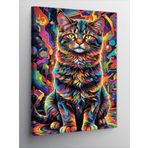 Ekart Kanvas Tablo Desenli Boyalar Ve Kedi