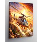 Ekart Kanvas Tablo Helikopter Kaçışı