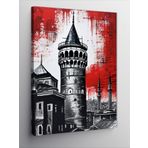 Ekart Kanvas Tablo Siyah Beyaz Galata Kulesi