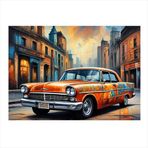 Ekart Klasik Araba Art Mdf Poster 35 cm x 50 cm
