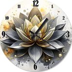 Ekart Lotus Çiçeği Sessiz Duvar Saati